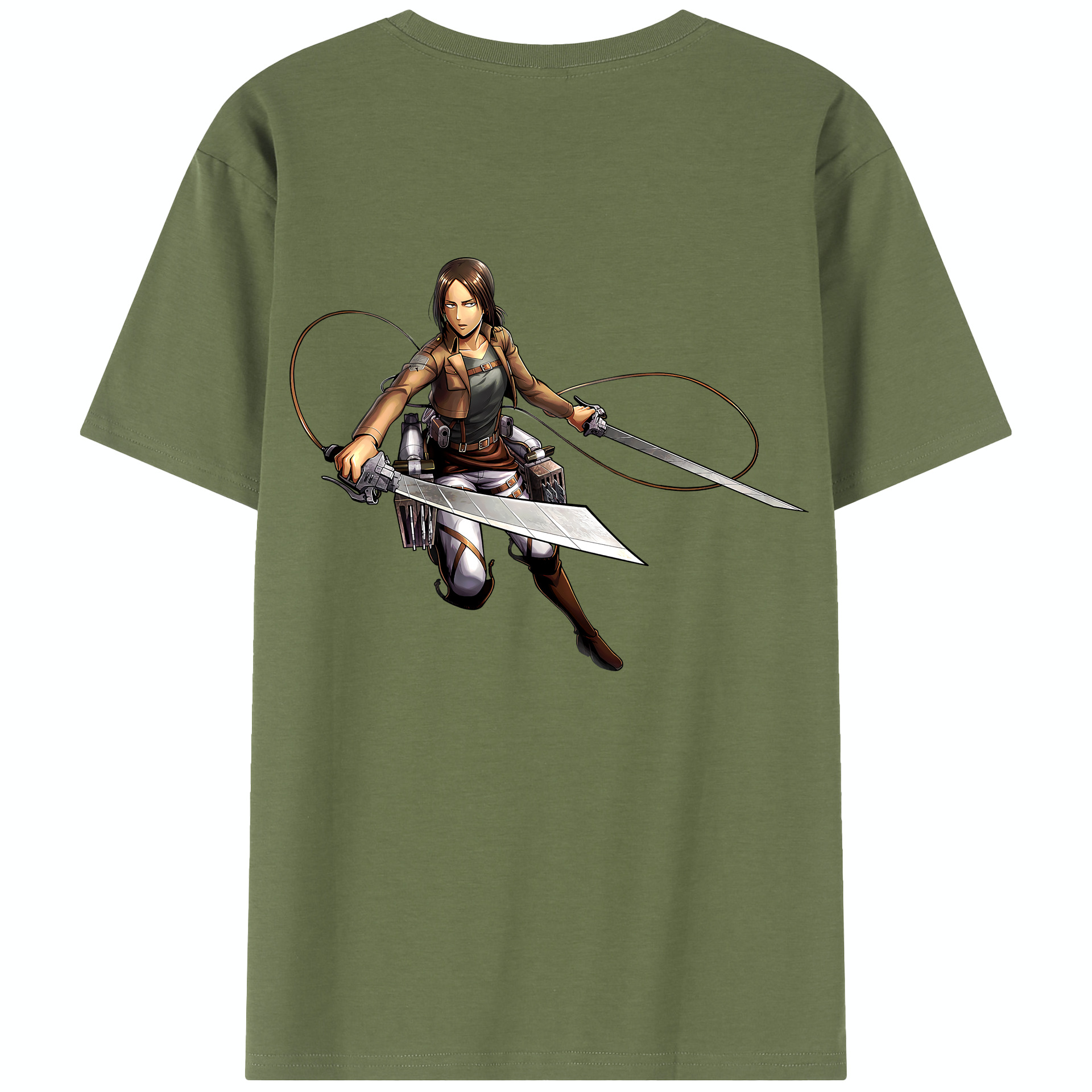 （画像用） 進撃の巨人 Attack on Titan 綿100％半袖Tシャツ（背面プリント）